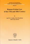 Lokin / Jansen / Brandsma |  Roman-Frisian Law of the 17th and 18th Century. | eBook | Sack Fachmedien