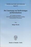 Brecht |  Die Umsetzung von Tarifverträgen auf Betriebsebene. | eBook | Sack Fachmedien