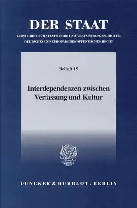 Becker |  Interdependenzen zwischen Verfassung und Kultur. | eBook | Sack Fachmedien