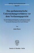 Platter |  Das parlamentarische Untersuchungsverfahren vor dem Verfassungsgericht. | eBook | Sack Fachmedien