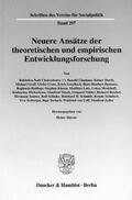 Ahrens |  Neuere Ansätze der theoretischen und empirischen Entwicklungsforschung | eBook | Sack Fachmedien