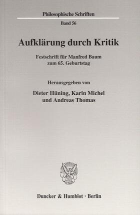 Hüning / Thomas / Michel | Aufklärung durch Kritik. | E-Book | sack.de