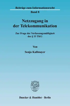 Kallmayer |  Netzzugang in der Telekommunikation | eBook | Sack Fachmedien
