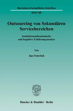 Osterloh |  Outsourcing von Sekundären Servicebereichen | eBook | Sack Fachmedien