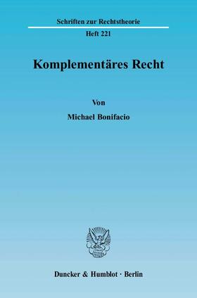 Bonifacio |  Komplementäres Recht | eBook | Sack Fachmedien