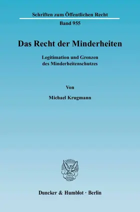 Krugmann |  Das Recht der Minderheiten | eBook | Sack Fachmedien