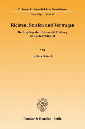 Bubach |  Richten, Strafen und Vertragen | eBook | Sack Fachmedien