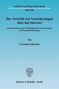 Schneider |  Der Vertrieb von Versicherungen über das Internet | eBook | Sack Fachmedien