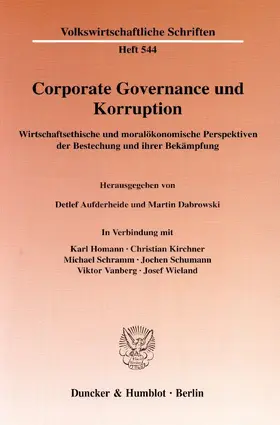 Aufderheide / Dabrowski / Wieland |  Corporate Governance und Korruption | eBook | Sack Fachmedien