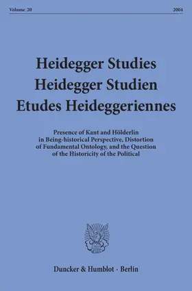 Emad / Schüßler / Herrmann |  Heidegger Studies / Heidegger Studien / Etudes Heideggeriennes | eBook | Sack Fachmedien