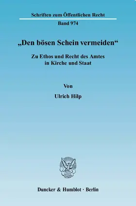 Hilp |  "Den bösen Schein vermeiden" | eBook | Sack Fachmedien