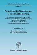 Arnim / Sommermann |  Gemeinwohlgefährdung und Gemeinwohlsicherung | eBook | Sack Fachmedien