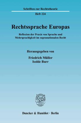 Müller / Burr | Rechtssprache Europas | E-Book | sack.de