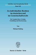 Reiling |  Zu individuellen Rechten im deutschen und im Gemeinschaftsrecht | eBook | Sack Fachmedien
