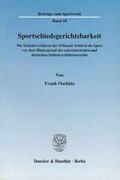 Oschütz |  Sportschiedsgerichtsbarkeit. | eBook | Sack Fachmedien