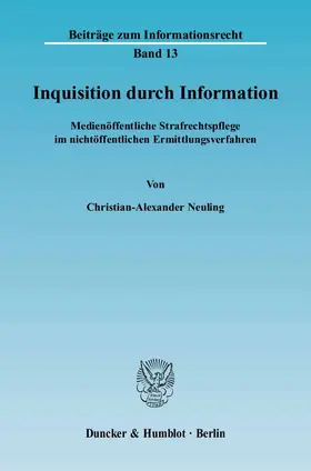 Neuling | Inquisition durch Information | E-Book | sack.de