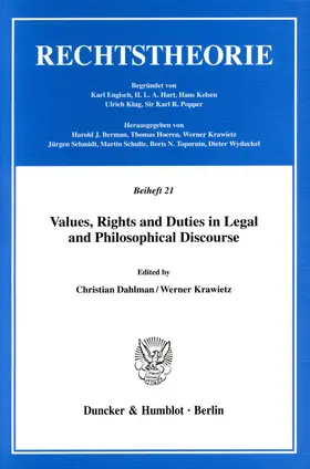 Dahlman / Krawietz |  Values, Rights and Duties in Legal and Philosophical Discourse. | eBook | Sack Fachmedien