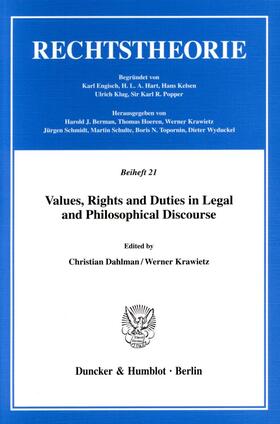 Dahlman / Krawietz | Values, Rights and Duties in Legal and Philosophical Discourse. | E-Book | sack.de
