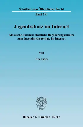 Faber |  Jugendschutz im Internet | eBook | Sack Fachmedien