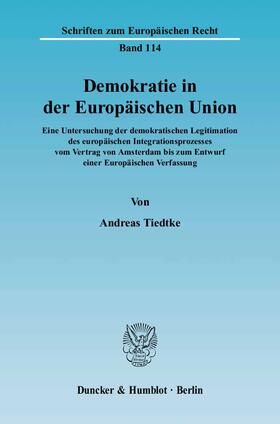 Tiedtke | Demokratie in der Europäischen Union | E-Book | sack.de