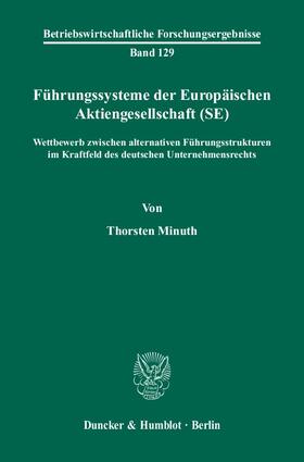 Minuth | Führungssysteme der Europäischen Aktiengesellschaft (SE) | E-Book | sack.de