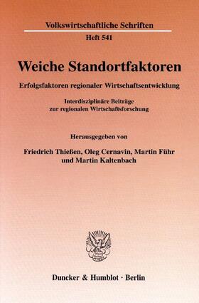 Thießen / Kaltenbach / Cernavin | Weiche Standortfaktoren. | E-Book | sack.de