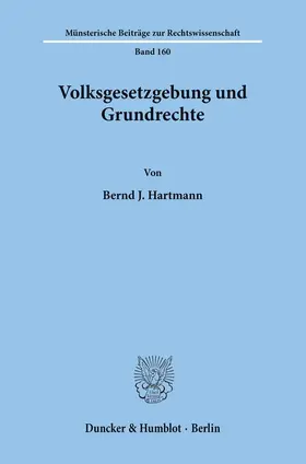 Hartmann |  Volksgesetzgebung und Grundrechte | eBook | Sack Fachmedien