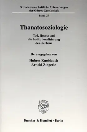 Knoblauch / Zingerle |  Thanatosoziologie. | eBook | Sack Fachmedien