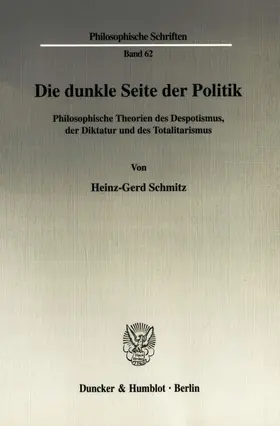 Schmitz |  Die dunkle Seite der Politik. | eBook | Sack Fachmedien