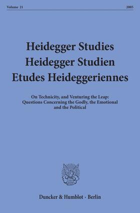 Emad / Schüßler / Herrmann |  Heidegger Studies / Heidegger Studien / Etudes Heideggeriennes. | eBook | Sack Fachmedien