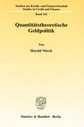 Nitsch |  Quantitätstheoretische Geldpolitik | eBook | Sack Fachmedien