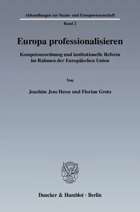 Hesse / Grotz |  Europa professionalisieren | eBook | Sack Fachmedien