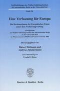 Hofmann / Zimmermann |  Eine Verfassung für Europa | eBook | Sack Fachmedien