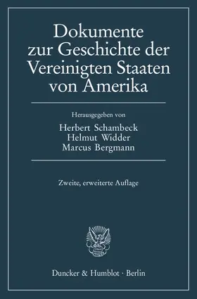 Bergmann / Schambeck / Widder |  Dokumente zur Geschichte der Vereinigten Staaten von Amerika. | eBook | Sack Fachmedien