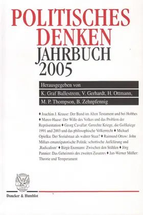 Ballestrem / Zehnpfennig / Gerhardt |  Politisches Denken. Jahrbuch 2005. | eBook | Sack Fachmedien