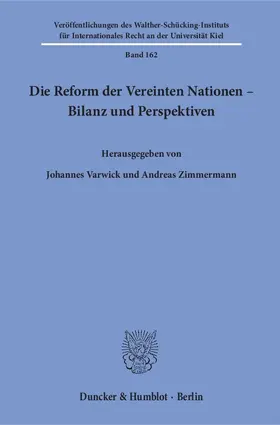 Varwick / Zimmermann |  Die Reform der Vereinten Nationen – Bilanz und Perspektiven | eBook | Sack Fachmedien