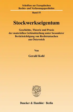 Kohl | Stockwerkseigentum. | E-Book | www.sack.de