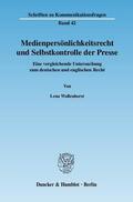 Wallenhorst |  Medienpersönlichkeitsrecht und Selbstkontrolle der Presse | eBook | Sack Fachmedien