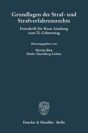 Böse / Sternberg-Lieben |  Grundlagen des Straf- und Strafverfahrensrechts | eBook | Sack Fachmedien