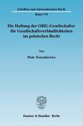 Tereszkiewicz |  Die Haftung der OHG-Gesellschafter für Gesellschaftsverbindlichkeiten im polnischen Recht. | eBook | Sack Fachmedien