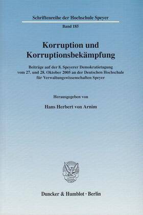 Arnim |  Korruption und Korruptionsbekämpfung | eBook | Sack Fachmedien