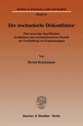 Brückmann |  Der stochastische Diskontfaktor | eBook | Sack Fachmedien
