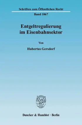 Gersdorf | Entgeltregulierung im Eisenbahnsektor | E-Book | sack.de