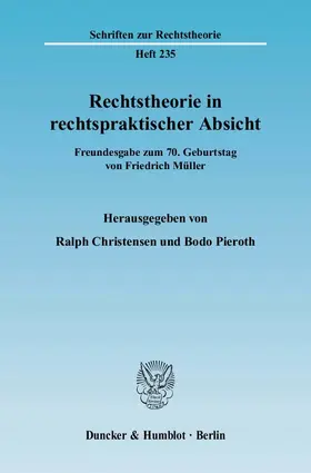 Christensen / Pieroth |  Rechtstheorie in rechtspraktischer Absicht | eBook | Sack Fachmedien