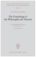 Messinese / Göbel |  Die Gottesfrage in der Philosophie der Neuzeit | eBook | Sack Fachmedien