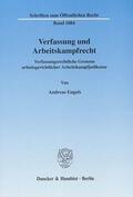 Engels |  Verfassung und Arbeitskampfrecht. | eBook | Sack Fachmedien