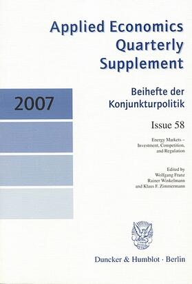 Franz / Zimmermann / Winkelmann | Energy Markets - Investment, Competition, and Regulation | E-Book | sack.de