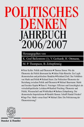 Ballestrem / Zehnpfennig / Gerhardt |  Politisches Denken. Jahrbuch 2006/2007. | eBook | Sack Fachmedien