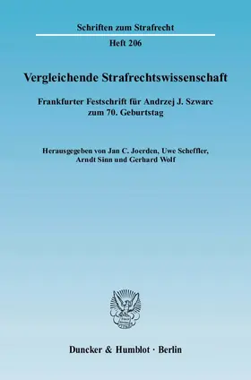 Joerden / Wolf / Scheffler |  Vergleichende Strafrechtswissenschaft | eBook | Sack Fachmedien
