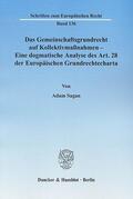 Sagan |  Das Gemeinschaftsgrundrecht auf Kollektivmaßnahmen - Eine dogmatische Analyse des Art. 28 der Europäischen Grundrechtecharta | eBook | Sack Fachmedien